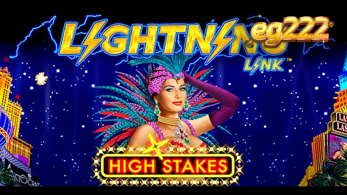 Tampilan visual slot Lightning Link High Stakes dengan tema kasino mewah